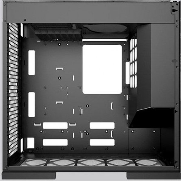 Geometric Future M8 Dharma Mid Tower E-ATX/ATX PC ház, függőleges légcsatorna kialakítás, 420/360 radiátor, függőleges GPU rögzítés - fekete-arany (1AM8DMBG00AA0)