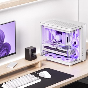 Jonsbo TK-2 2.0 Midi-torony, edzett üveg - fehér (TK-2 WHITE)