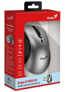 Genius Ergo 8100S AI Wireless Mouse Silver Grey (31030040404)