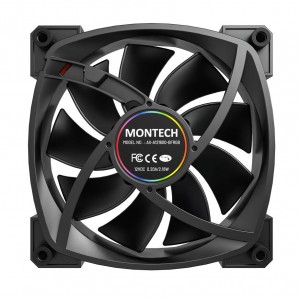 Montech AX120 PWM ARGB ventilátor, 3 darab, fekete - 120mm (AX120 3 IN 1 PACK (B))