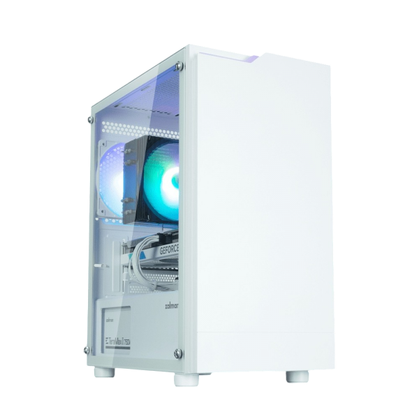 Zalman T4 Plus micro-ATX Gehäuse Tempered Glass Panoramic View - White (T4 PLUS White)