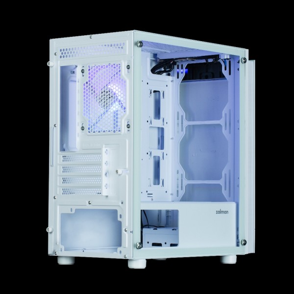Zalman T4 Plus micro-ATX Gehäuse Tempered Glass Panoramic View - White (T4 PLUS White)