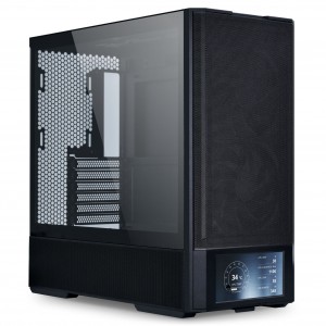 Lian Li LANCOOL 207 Digital PC ház, Midi-Tower, ATX, edzett üveg - fekete (LAN207DX)