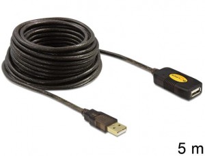 DeLock Cable USB 2.0 Extension, active 5m (82308)