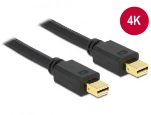 DeLock Cable Mini Displayport 1.2 male > Mini Displayport male 4K 1m Black (83473)