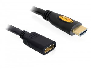DeLock High Speed HDMI with Ethernet – HDMI A male > HDMI A female Extension Cable 3m Black (83081)