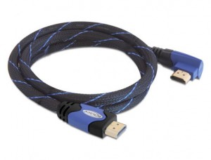 DeLock Cable High Speed HDMI with Ethernet – HDMI A male > HDMI A male angled 4K 2m (82956)