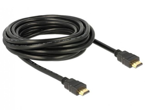 DeLock Cable High Speed HDMI with Ethernet – HDMI A male > HDMI A male 4K 5m (84409)