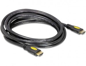 DeLock Cable High Speed HDMI with Ethernet - HDMI-A male > HDMI-A male 4K 1m (82584)