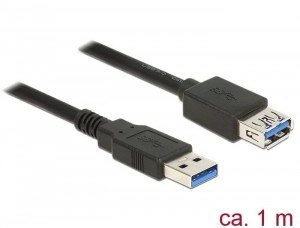 DeLock USB 3.0 Type-A male > USB 3.0 Type-A female 1m Extension cable Black (85054)