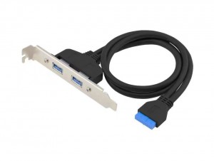 Conceptronic  EMRICK11B 19-Pin Female to Dual USB-A Female USB 3.0 Adapter USB 3.2 Gen 1 5Gbit/s (EMRICK11B)