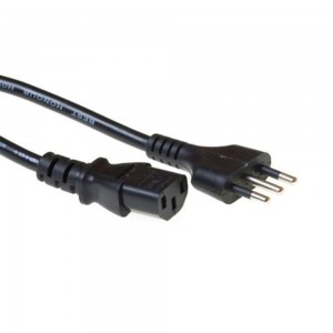 ACT AK5446 Powercord Italian plug - C13 1,8m Black (AK5446)