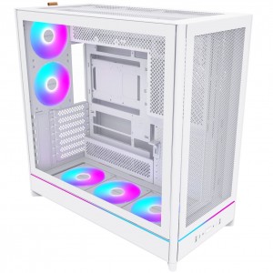 MMontech HS01 PRO PC-gépház, Midi-torony, ATX, aRGB, edzett üveg - fehér (HS01 PRO (W))