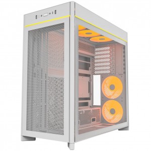 MMontech HS01 PRO PC-gépház, Midi-torony, ATX, aRGB, edzett üveg - fehér (HS01 PRO (W))
