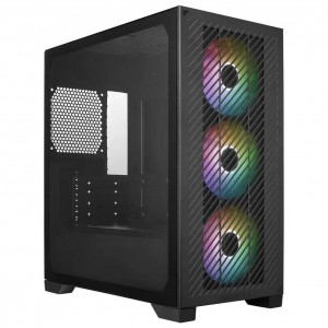 Cooler Master Elite 301 ARGB PC-gépház, mini-gépház, mATX, edzett üveg - fekete (E301-KGNN-S00)