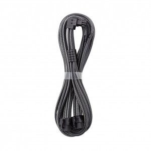CableMod C-Series Pro csatlakozókábel - A változat, 90°, 16-tűs 2x 8-tűs PCIe, carbon (CM-PCSR-16P2-RAN60KC-5PK-R-SS)