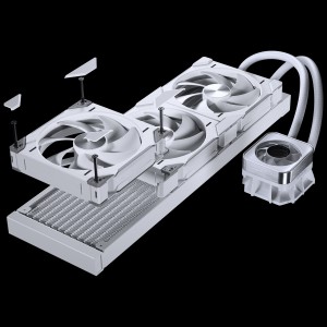 PHANTEKS Glacier One 420D30 X2 DRGB AiO vízhűtés - 420 mm, fehér (PH-GO420D30_DWT02)