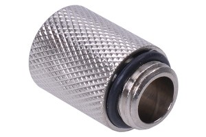 Toldó G1/4 - G1/4 25mm - bordázott - ezüst nikkelezett (64136)