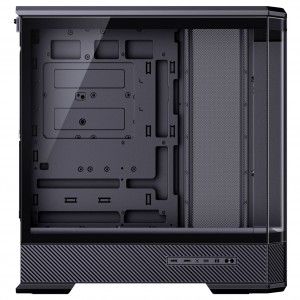 Jonsbo D400 PC-gépház, Midi Tower, ATX, edzett üveg - fekete (D400 BLACK)