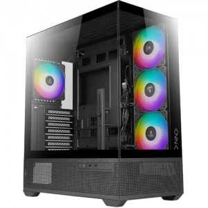 AZZA Tiara 501B Miditower fekete 4xARGB ventilátor (CSAZ-501B)