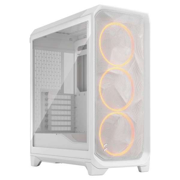 Fractal Design Meshify 3 RGB TG Clear PC-gépház, Midi-torony, E-ATX - fehér (FD-C-MES3A-07)