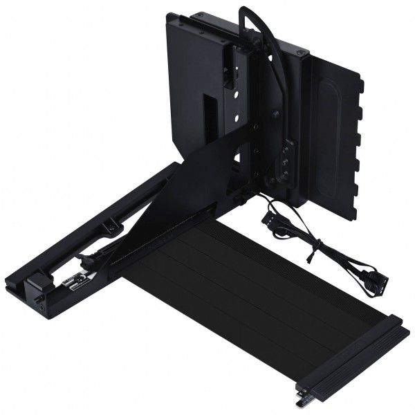 Lian Li többirányú függőleges GPU-tartó, PCIe 5.0 Riser kábellel – fekete (G89.VG4-5-V3X.00)