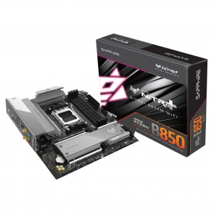 Sapphire Nitro+ B850M WiFi alaplap, AM5, AMD B850, mATX, DDR5 (52123-01-40G)