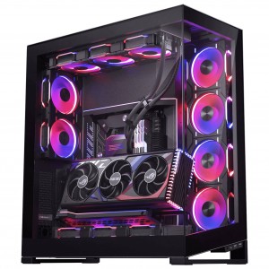 PHANTEKS Premium PCIe Gen 5 függőleges GPU-tartó, DRGB, PCIe 5.0 – 220 mm, fekete (PH-PGPUKT5.0_DBK01)