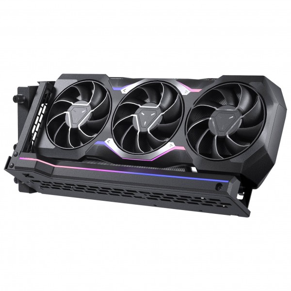 PHANTEKS Premium PCIe Gen 5 függőleges GPU-tartó, DRGB, PCIe 5.0 – 220 mm, fekete (PH-PGPUKT5.0_DBK01)