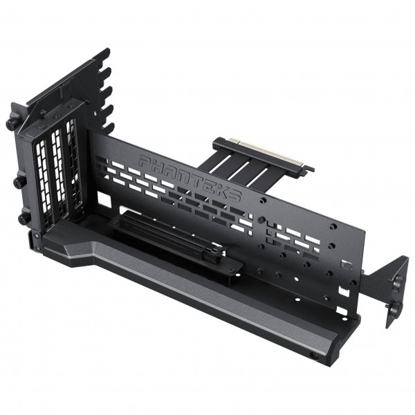PHANTEKS Premium PCIe Gen 5 függőleges GPU-tartó, DRGB, PCIe 5.0 – 220 mm, fekete (PH-PGPUKT5.0_DBK01)