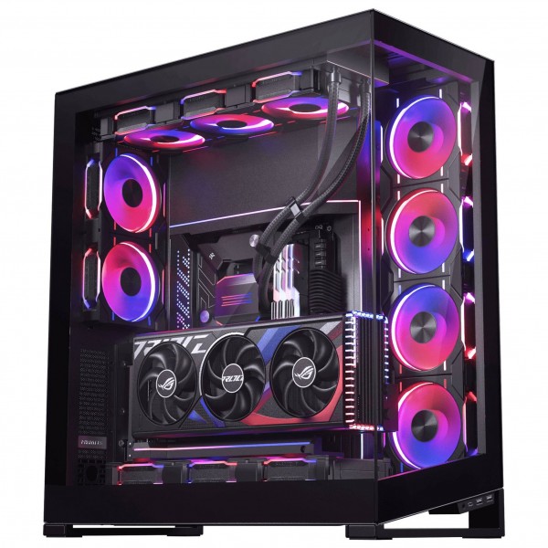 PHANTEKS Premium PCIe Gen 5 függőleges GPU-tartó, DRGB, PCIe 5.0 – 220 mm, fekete (PH-PGPUKT5.0_DBK01)