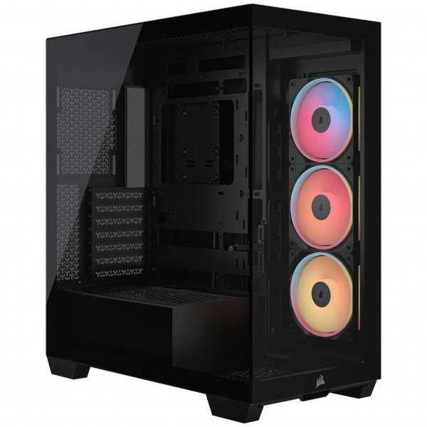 Corsair 3500X LX-R PC-ház, Midi-Tower, E-ATX, RGB, edzett üveg – fekete (CC-9011324-WW)