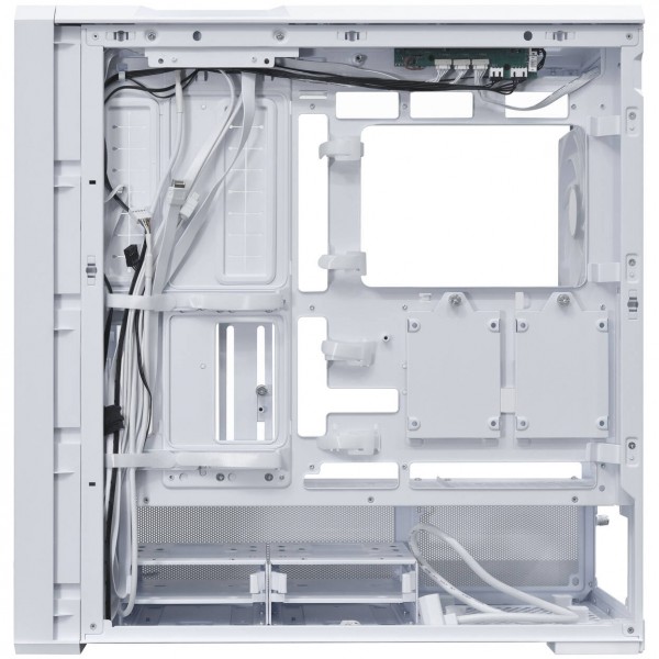 Lian Li LANCOOL 217 INF PC-ház, Midi-Tower, edzett üveg, RGB-megvilágítás – fehér (G99.LAN217INFW.00)