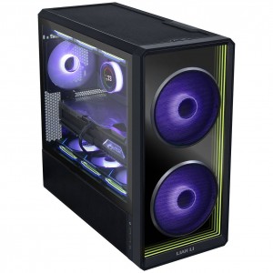 Lian Li LANCOOL 217 INF PC-ház, Midi-Tower, edzett üveg, RGB-megvilágítás – fekete (G99.LAN217INFX.00)