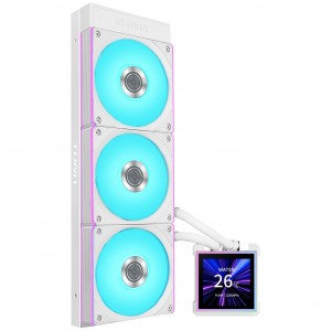Lian Li HydroShift II LCD-S 360CL AiO vízhűtés, RGB, LCD kijelző - 360mm, fehér (G89.GHS2LCDS36CW.00)