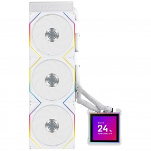Lian Li HydroShift II LCD-S 360TL AiO vízhűtés, RGB, LCD kijelző - 360mm, fehér (G89.GHS2LCDS36TW.00)