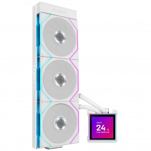 Lian Li HydroShift II LCD-S 360TL AiO vízhűtés, RGB, LCD kijelző - 360mm, fehér (G89.GHS2LCDS36TW.00)