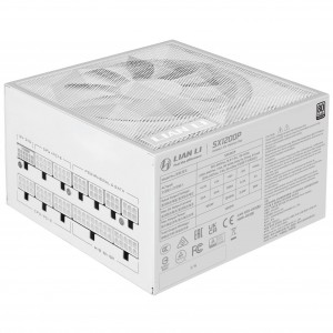 Lian Li SX Series 80 PLUS Platinum tápegység, teljesen moduláris, PCIe 5.1, ATX 3.1 - 1200 watt, fehér (G9P.SX1200P.W000.EU)