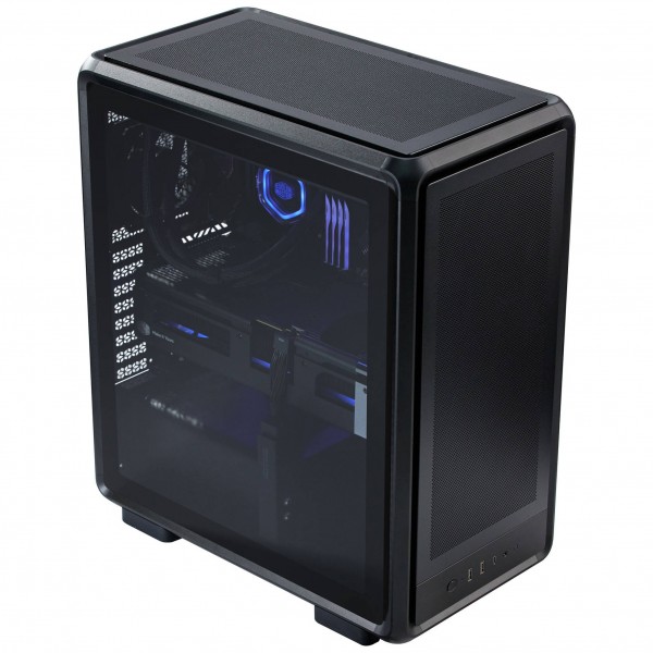 Cooler Master MasterFrame 500 Mesh gépház, Midi-Tower, E-ATX, edzett üveg - fekete (MF500M-KHNN-S00)