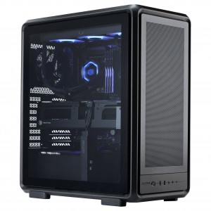 Cooler Master MasterFrame 500 Mesh gépház, Midi-Tower, E-ATX, edzett üveg - fekete (MF500M-KHNN-S00)
