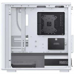 Jonsbo D200 Midi-Tower, mATX, edzett üveg, Mini Temp kijelző - fehér (D200 WHITE)