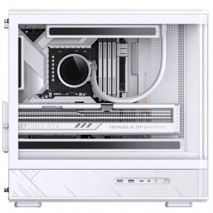 Jonsbo D200 Midi-Tower, mATX, edzett üveg, Mini Temp kijelző - fehér (D200 WHITE)