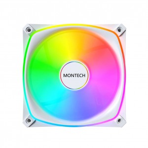 Montech AX120 PRO PWM ventilátor, ARGB - 3 darab, 120mm, fehér (AX120 PRO WHITE 3 IN 1)