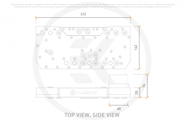 EK-Water Blocks EK-Mana G2 PC-O11D EVO D5 Distro Plate /3831129902039/