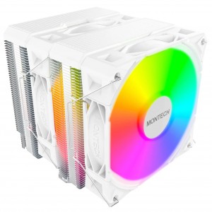 Montech NX600 ARGB CPU hűtő, kettős torony – 2x 120 mm, fehér (NX600 ARGB (W))
