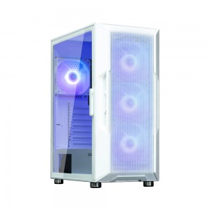  Zalman i3 Neo ARGB V2 edzett üveg gépház ATX - Fehér (i3 NEO ARGB V2 Fehér)