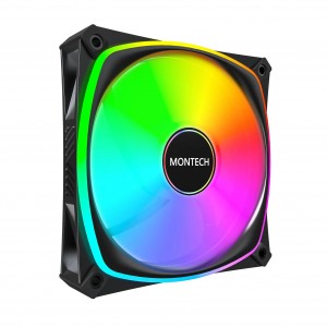 Montech AX120 PRO PWM ventilátor, DRGB - 120mm, fekete (AX120 PRO BLACK)