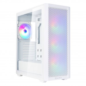 SilverStone SST-FA515XR-WG FARA Midi-torony, ARGB, edzett üveg - fehér (SST-FA515XR-WG)