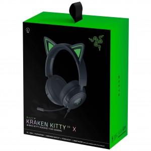 Razer Kraken Kitty V3 X gaming headset, vezetékes, 7.1 Surround - fekete (RZ04-05350200-R3M1)