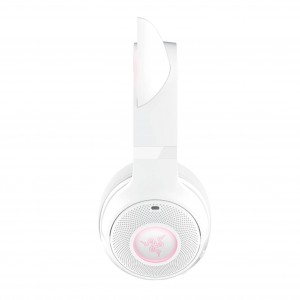 Razer Kraken Kitty V2 BT gamer fejhallgató, Bluetooth, Chroma RGB – fehér (RZ04-04860600-R3M1)